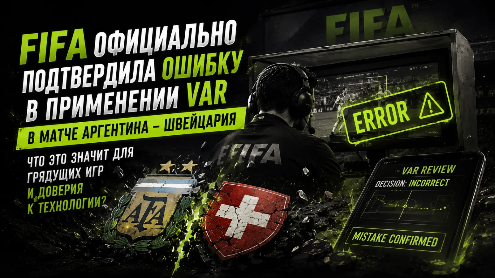 Поворот VAR: FIFA признала ошибку, которая меняет правила игры