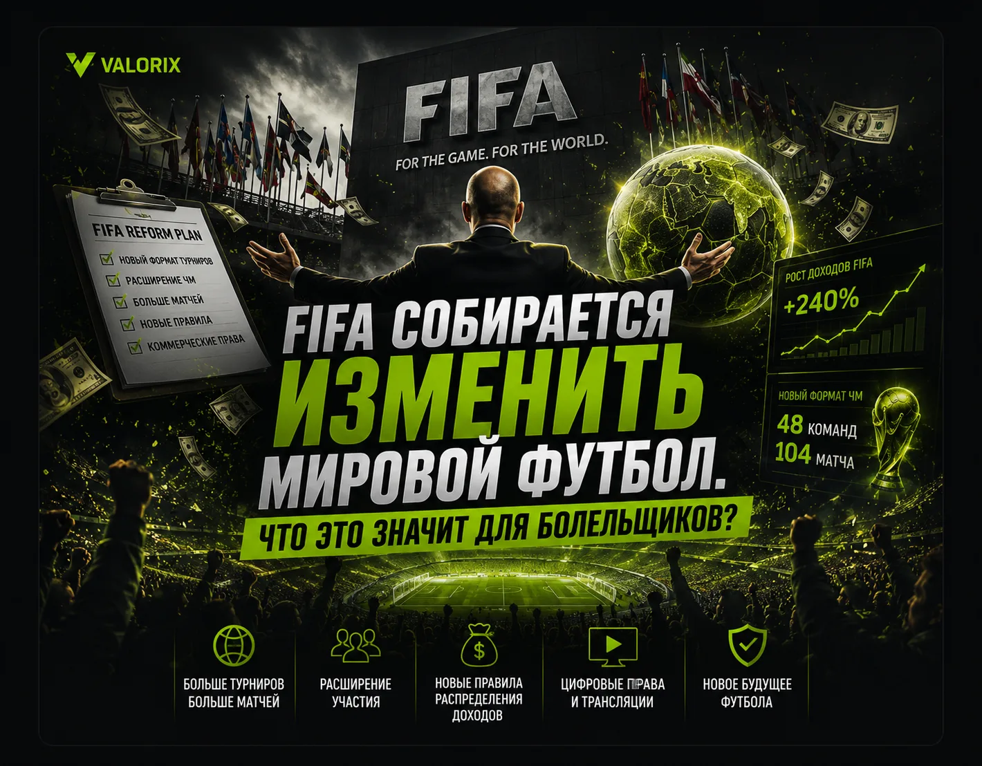 FIFA меняет правила игры: что ждет футболистов и фанатов в 2026